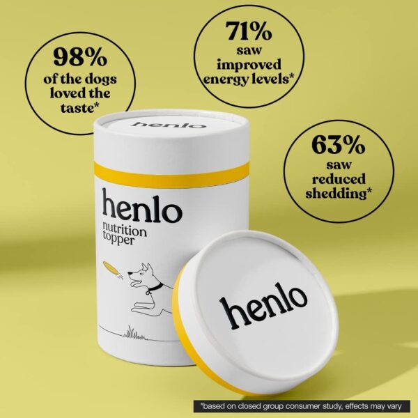 Henlo Everyday Nutrition Topper | Dog Supplement and Multivitamin | Improved Skin & Coat, Joint Support, Heart, and Gut Health Human Grade Ingredients | All Life Stages | 200g