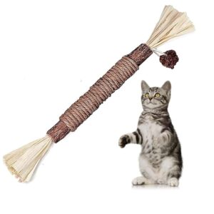Silvervine Cat Toy - 1 Pack, Natural Matatabi Sticks for Silvervine Cat Toy - 1 Pack, Natural Matatabi Sticks for Indoor Cats, Kitten Chew Toys, Aggressive Chewers, Dental Toy for Kitten Teeth Cleaning