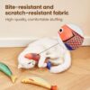 61B7XwbmJlL.jpg D&C PAWS Catnip Fish Toy for Cats Soft and Durable, Interactive Cat Kicker Toys for Indoor Kitten Exercise 8 Inches Teething Chew Toy for All Breeds (Pack of 1 Pcs, Multicolor)