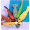 61C1VVnsdL.jpg D&C PAWS Catnip Fish Toy for Cats Soft and Durable, Interactive Cat Kicker Toys for Indoor Kitten Exercise 8 Inches Teething Chew Toy for All Breeds (Pack of 1 Pcs, Multicolor)