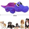 61CooUjZljL._SL1500_.jpg Sage Square Durable, Interactive Dog Squeaky Crocodile Toy with Built-in Squeaker for Tugging, Fetching and Cleaning Teeth. Suitable, Keeps Dogs Happy (Random Colour)