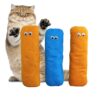 Cat Kicker Plush Toy Set for Cats & Kittens | Cat Kicker Plush Toy Set for Cats & Kittens | Soft, Colorful & Lightweight Toys with Catnip fillable Pocket | Non-Squeaky, Fun Indoor Play | Pack of 3 (Colors May Vary)