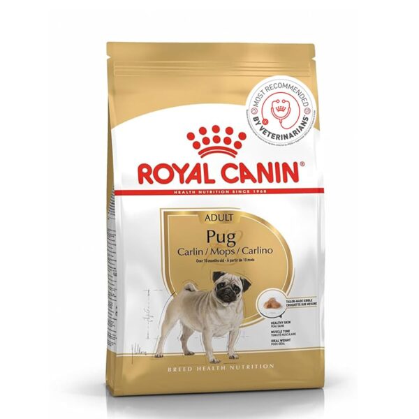 Royal Canin Pug Adult Dog Food, 1.5 Kg, Dry Food, Royal Canin Pug Adult Dog Food, 1.5 Kg, Dry Food, Supports Healthy Skin & Ideal Weight, Helps to Tone Muscles