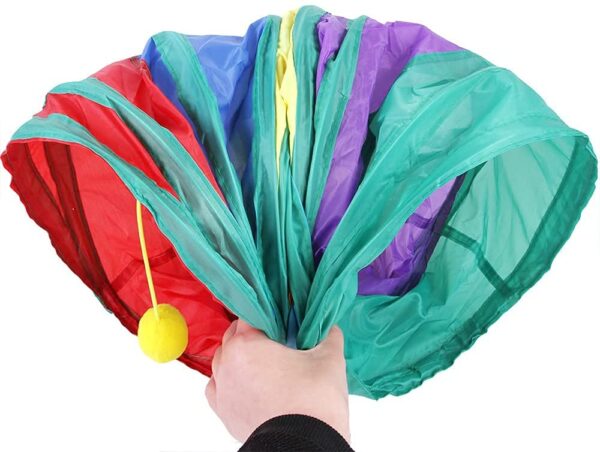 61DeJ-OVfmS._SL1000_.jpg Qpets® 3 Way Rainbow Tunnel Cat Toys Pet Tube Collapsible Play Toy Kitten Toys Cat Playing Toys Indoor Outdoor Kitty Puppy Toys for Puzzle Exercising Hiding Training Toy