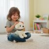 Babique Dog Plush Soft Toy Cute Kids Animal Home Decor Boys/Girls/Baby (25 cm, White)