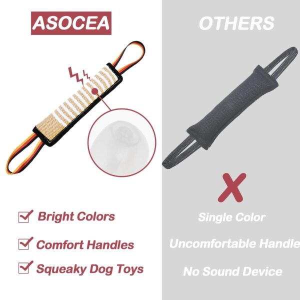 Dog Toys, Interactive Dog Toys Leather Bite Rag, Durable Dog Bite Tug Toy for Puppy, Teeth Cleaning and Training(11.8 * 2.8in)