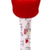 Pikipo Kitty Face Rattle Soft Toy with Squeeze Handle for Squeaky Sound (Red)