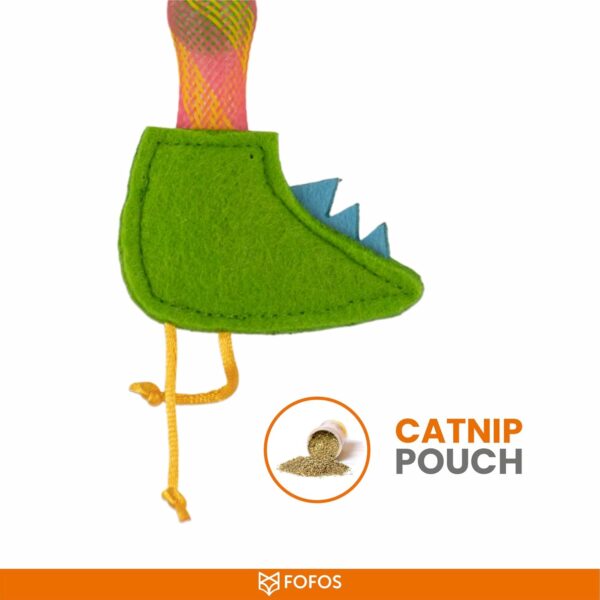 BarkButler x FOFOS Flick Tube Crocodile Cat Toy - Cat Toys with Catnip, Interactive Toys Set - Multicoloured