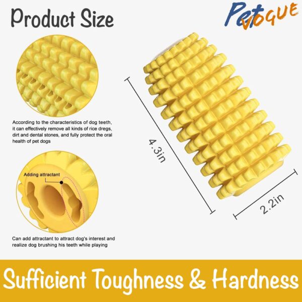 61H7eGKuEcL._SL1000_.jpg PetVogue Chew Toys for Aggressive Chewers - Teeth Cleaning Toothbrush, Indestructible Tough Interactive Durable Nylon Toys for Large and Medium Breed Dogs