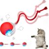 2025 Upgraded Interactive Cat Toys Balls,Interactive Rolling Cat Ball, Automatic 2025 Upgraded Interactive Cat Toys Balls,Interactive Rolling Cat Ball, Automatic Moving Cat/Dog Balls for Indoor Cats 360° Fast Rolling on Carpet, Motion Activate Cat/Dog Toys (red)