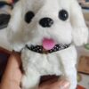 ANKRI White Walking and Barking Dog Soft Puppy Toy for Kids Battery Operated Plush That Walks & Moves Tail Interactive Cute Toy Gift for Girls & Boys | Pack of 1
