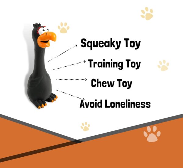 Foodie Puppies Natural Latex Rubber Squeaky (Black Eagle) Dog Toy | Small to Medium Dogs & Puppy | Durable, Fetch & Chew Safe Play Toy | Reduce Separation Anxiety