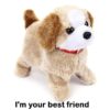 VGRASSP Walking and Jumping Puppy Toy for Kids - Battery Operated Back Flip Jump Dog with Sound - Color As Per Stock