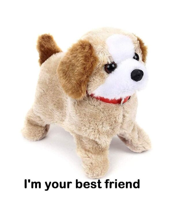 VGRASSP Walking and Jumping Puppy Toy for Kids - Battery Operated Back Flip Jump Dog with Sound - Color As Per Stock