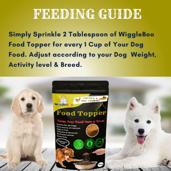 61JF7pMecnL._SL1080_.jpg Magical Dog Food Topper || Joy of Best Taste || Chicken & Raw Turmeric Flavour || Grain Free & Protein Rich || Anti Oxident || 70g