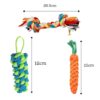 61Jl0UATlcL._SL1500_.jpg Foodie Puppies 3in1 Dog Chew Cotton Rope Toys Combo for Dogs (2Knot Rope + Corn Stick + Carrot Rope) | Washable Chew Rope Dog Toys for Playing, Teeth Cleaning and Training | for Medium to Large breeds