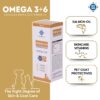 Omega 3+6 Concentrated Salmon Fish Oil for Dogs & Cats with Vitamins & Minerals | Shinier Coat, Itch & Allergy Control | Improves Skin & Hair Health | Nutritional Supplement for Pets - 100 ml