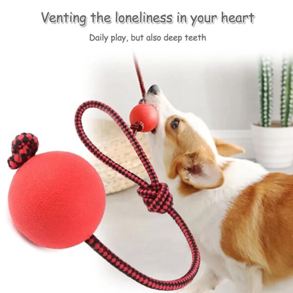3 Pcs Durable Dog Ball with Rope - Interactive Dog Toys for Large Dogs and Puppies, Tough Dog Rope Toy for Fetch, Tug of War and Teeth Cleaning