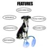 emily pets Dog Chew Toys for Aggressive Chewers | Treat Dispensing Puzzle Ball & Teething Rope Toys for Puppies and Medium Dogs – Interactive Training Toys for Boredom Relief (Blue)