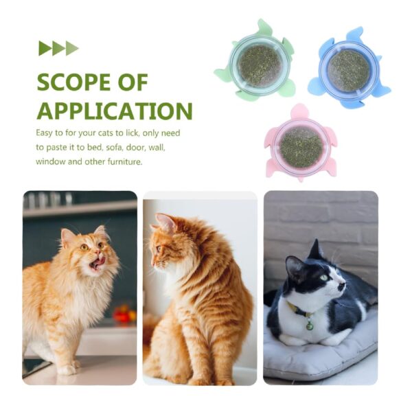 Catnip Wall Toys, Balls for Teeth Cleaning and Biting, Edible Licking Chew Toy, Rotatable Indoor Cat Toy (Green)