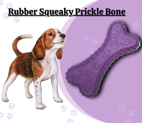 61LigUUr1L._SL1500_.jpg Foodie Puppies Natural Latex Rubber Squeaky Dog Toy (Prickle Bone) | Small to Medium Dogs & Puppy | Durable, Fetch & Chew Safe Play Toy | Reduce Separation Anxiety