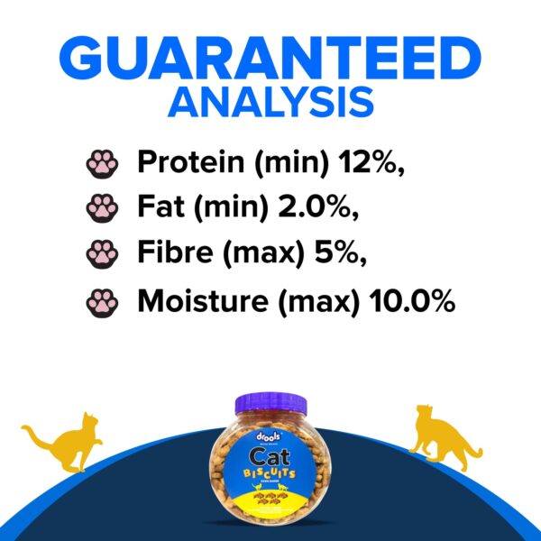 Drools Real Chicken Cat Biscuits, Treats Jar - 110gm, All Life Stages