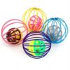 61MHv2ghqwL._SL1000_.jpg Cat Toys - 2pcs Interactive Cat Balls with Bell, Colorful Kitten Toys, Cute Caged Bell Rolling
