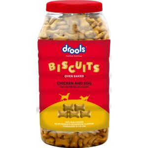 Drools Chicken and Egg Biscuit, Dog Treats 800g, All Life Stages