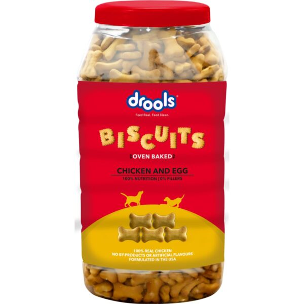Drools Chicken and Egg Biscuit, Dog Treats 800g, All Life Stages