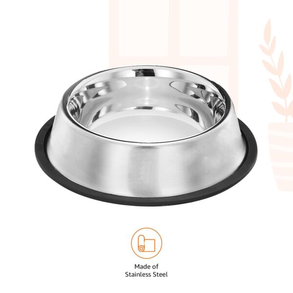 Pets Empire Small Dog and Cat Feeding Bowl Steel (200 ml) Set of 3