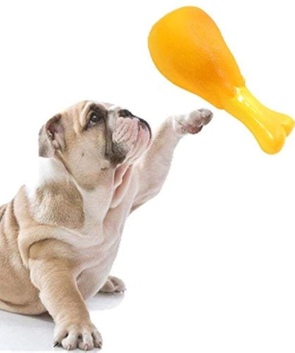 Sage Square Dog Squeaky Chicken Leg Colorful Rubber Toy for Sage Square Dog Squeaky Chicken Leg Colorful Rubber Toy for Safe Fun & Entertainment - Perfect for Dogs, Puppies, Cats & Kittens, This Toy Will Keep Your pet Engaged, stimulated & Happy
