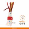 Barkbutler x Fofos Birthday Drink Cat Toy - US Grade Organic Catnip, Multicoloured Textured Toys for Cats, Cat Accessories with Super Soft Fabrics & Ribbons - Perfect as Kitten Toys, Cat Toys