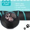 Cat Tunnel Toy 5-Way, Foldable Interactive Play Tube with Storage Bag, Activity Tunnel for Indoor & Outdoor Use