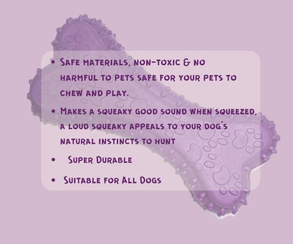 61PN5K01r5L._SL1500_.jpg Foodie Puppies Natural Latex Rubber Squeaky Dog Toy (Prickle Bone) | Small to Medium Dogs & Puppy | Durable, Fetch & Chew Safe Play Toy | Reduce Separation Anxiety