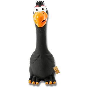 Foodie Puppies Natural Latex Rubber Squeaky (Black Eagle) Dog Toy | Small to Medium Dogs & Puppy | Durable, Fetch & Chew Safe Play Toy | Reduce Separation Anxiety