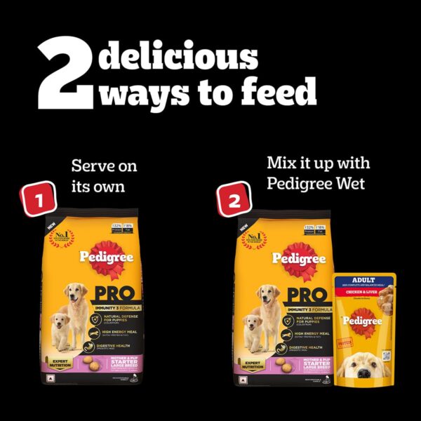 Pedigree PRO Mother & Pup Starter Large Breed, 1.2 kg Dry Dog Food, Vet Trusted Brand, Expert Nutrition, Quality Protein, 33% More Nutrients (3-12 Weeks)