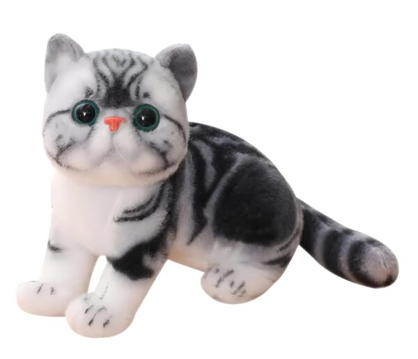 Tickles Cute Cat Soft Stuffed Plush Animal Toy for Kids Boys & Girls Birthday Gifts (Color: Grey Size: 20 cm)