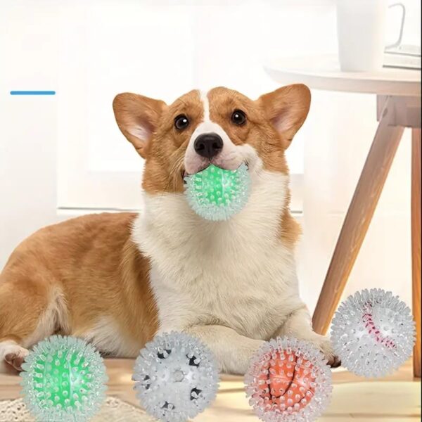 RvPaws RV Paws Large Size Spike Ball - Squeaky Dog Toy With Inner Ball - Suitable For Large & Medium Breeds - 1 Pack