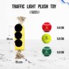 Goofy Tails Traffic Light Plush Toy With 3 Squeaky Tennis Balls for Dogs - Crinkle and Chew Toys for All Breeds - Ball and Rope Toys