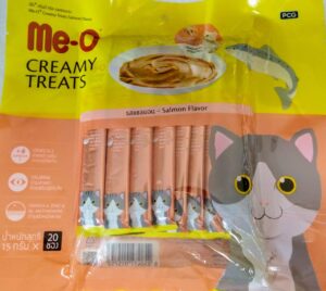 Me-O Creamy cat Treat Salmon Flavor -Pack of 20 Sticks,All Life Stages