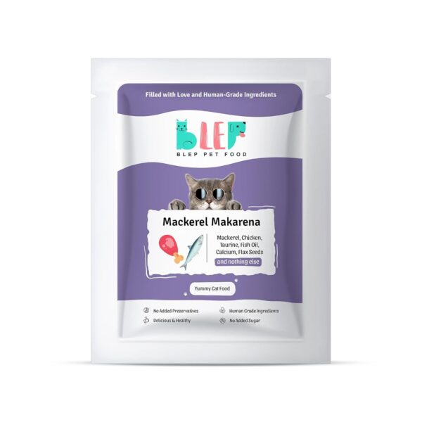 61TXsKmzMEL._SL1500_.jpg BLEP Cat Food | 700g | Cat Wet Food, Food for Adult & Kitten, High Protein, Omega 3&6, Contains Mackerel, Chicken, Fish Oil, Flex Seeds, Zero Preservatives, Digestible, Human Grade(7Packs of 100g)