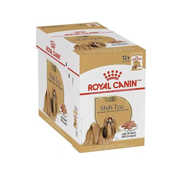 61TZQIXiXbL._SL1200_.jpg Royal Canin Shih TZU Adult Dog Food, 85 Grams, Pack of 12 Sachet, Wet Food, Supports Healthy Skin & Coat & Cardiac Health