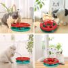 Pawzone Interactive Cat Toys Roller, Spring Cat Toys with Catnip, Kitten Tracks, Pet Toy with Moving Balls Teaser Mouse Exercise
