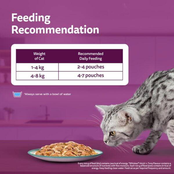61VGKHbI4cL._SL1100_.jpg Whiskas Tasty Mix Adult (1+ Year) Wet Cat Food, Chicken with Salmon Wakame Seaweed in Gravy, 70 g, Cat Food Made with Real Fish, Complete & Balanced Nutrition for Adult Cats