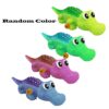 Sage Square Dog Squeaky Chew Toys for Aggressive Chewers Dental Teething Cleaning [Non-Toxic Soft Natural Rubber], Cute Crocodile Design (Colour May Vary)