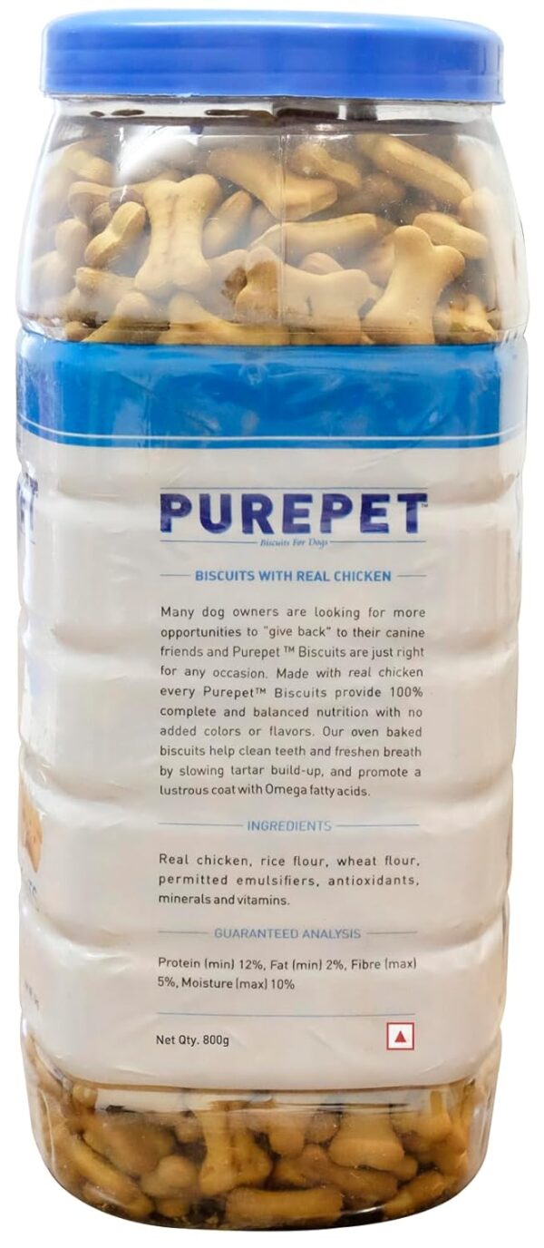 PUREPET Dog Biscuit Treats Milk Flavour 800Gm Pack, All Life Stages