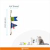 BarkButler x FOFOS S.O.S Flag Teaser Cat Toy - US Grade Organic Catnip, Multicoloured, Recycled Plastic Bottles, Jute Rope Interactive for Cats, Perfect as Kitten Toy