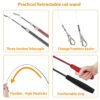 61WZIlY4-hL._SL1024_.jpg Qpets® Cat Teaser Toy,11 Pcs Cats Toys Set with 2 Retractable Teaser Wand & 5 Feather Teaser & 4 Worm Teaser for Kitten to Play Chase Activity Exercise