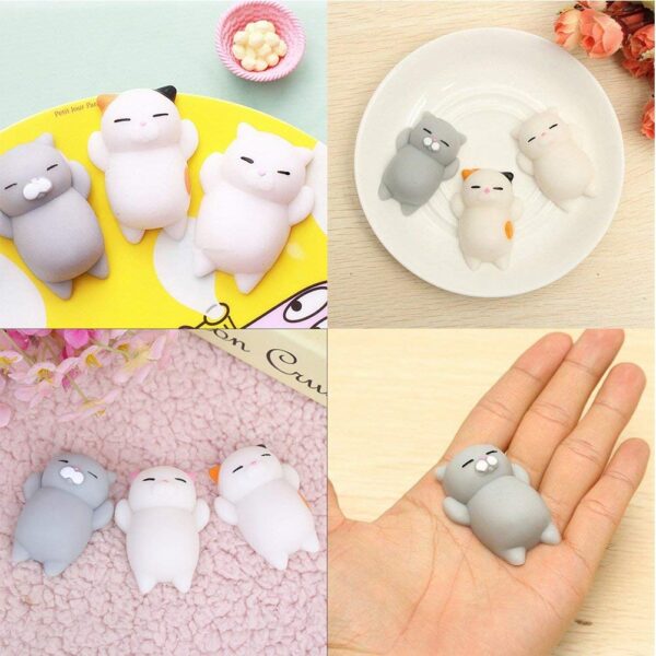 Kawaii Slow Rising Squishy Squeeze Mini Cat Toy -Set of 2 Pcs
