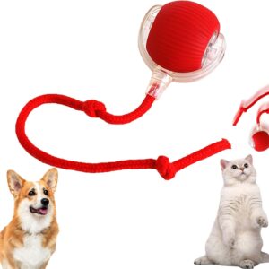 HobbyLobby Interactive Rolling Chewie Ball for Cats & Dogs Smart 360� Automatic Rolling Pet Toy Chewie Doggie Ball for Small & Large Pets Fun Exercise & Play
